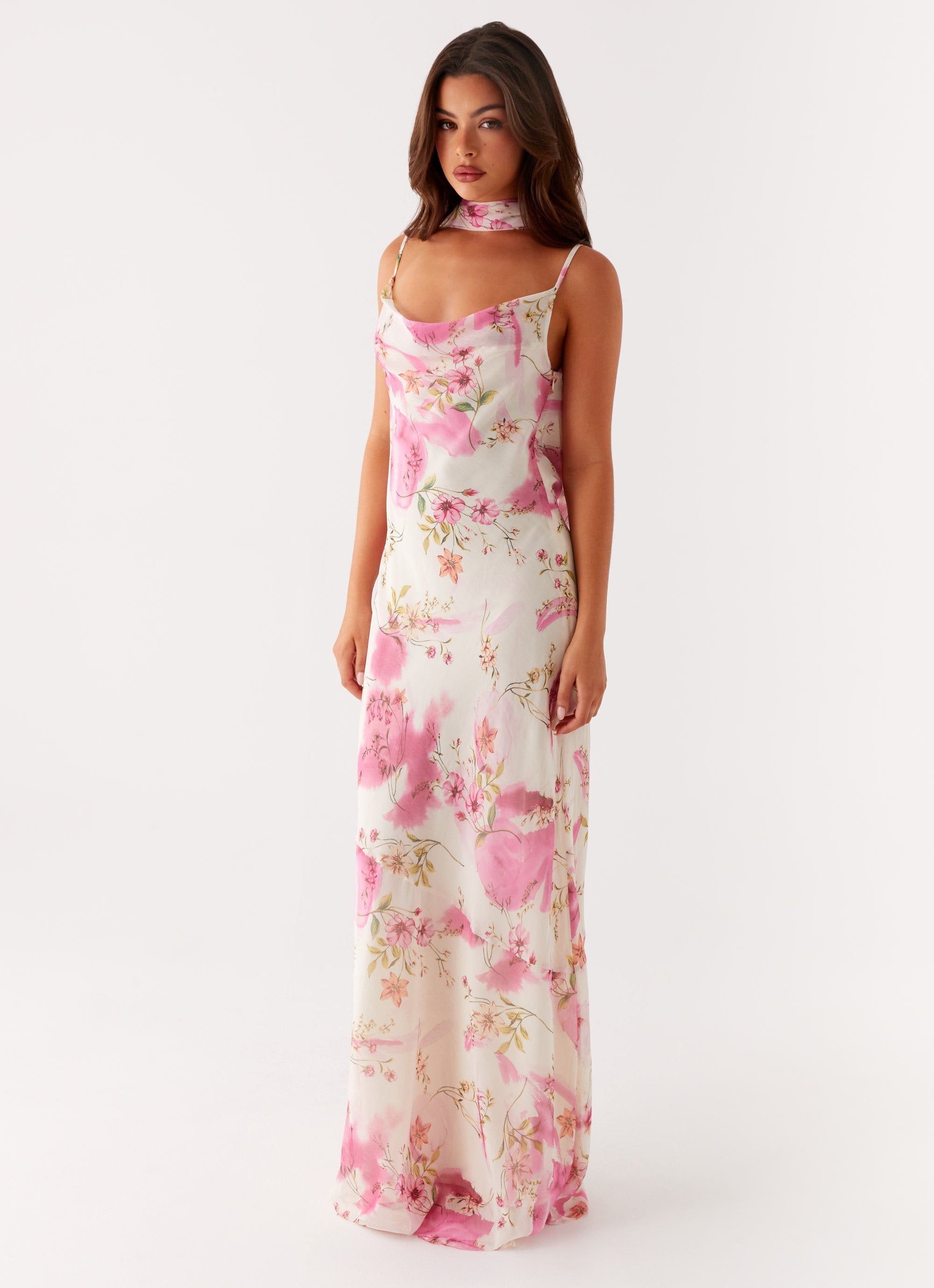 Spencer Maxi Dress - Ivory Floral Print – Peppermayo UK