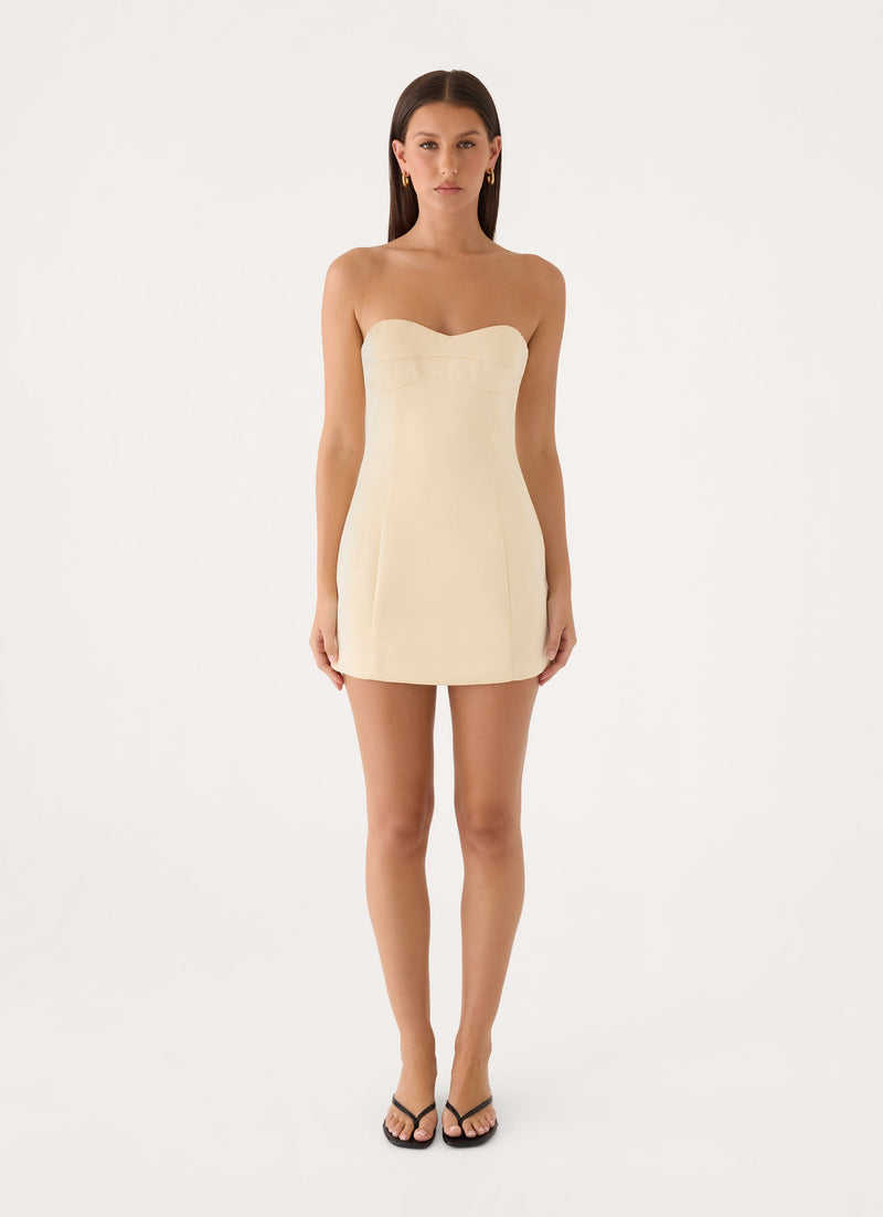 The Spotlight Mini Dress - Champagne