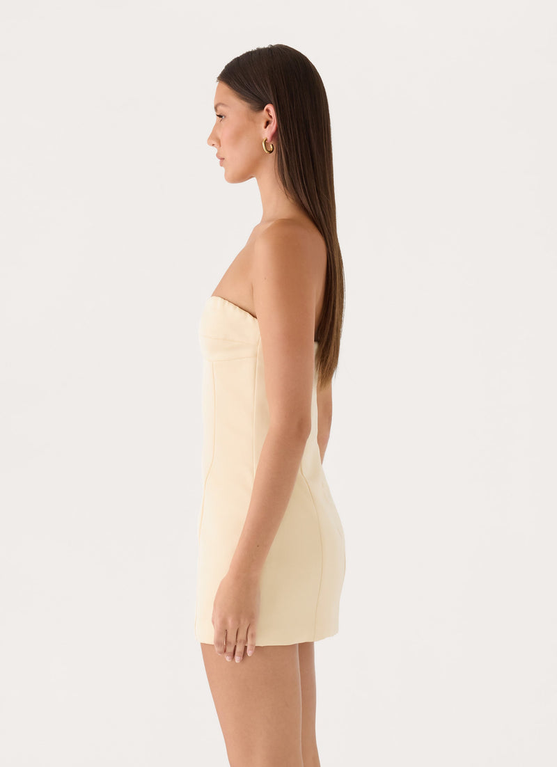 The Spotlight Mini Dress - Champagne