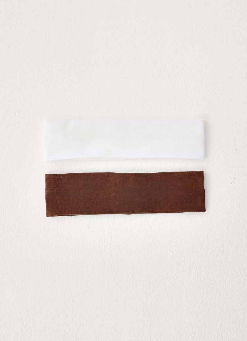 Starlit Girl Sweatband Set - Chocolate/Ivory