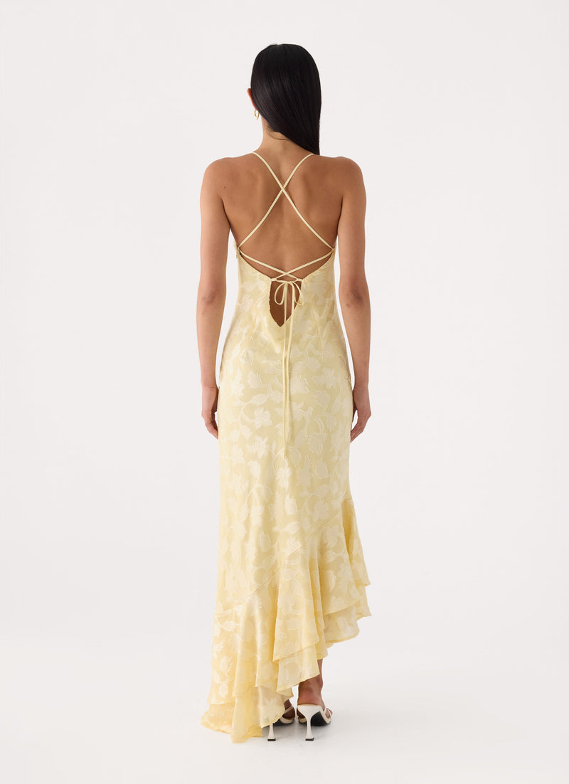Take A Photo Midi Dress - Yellow