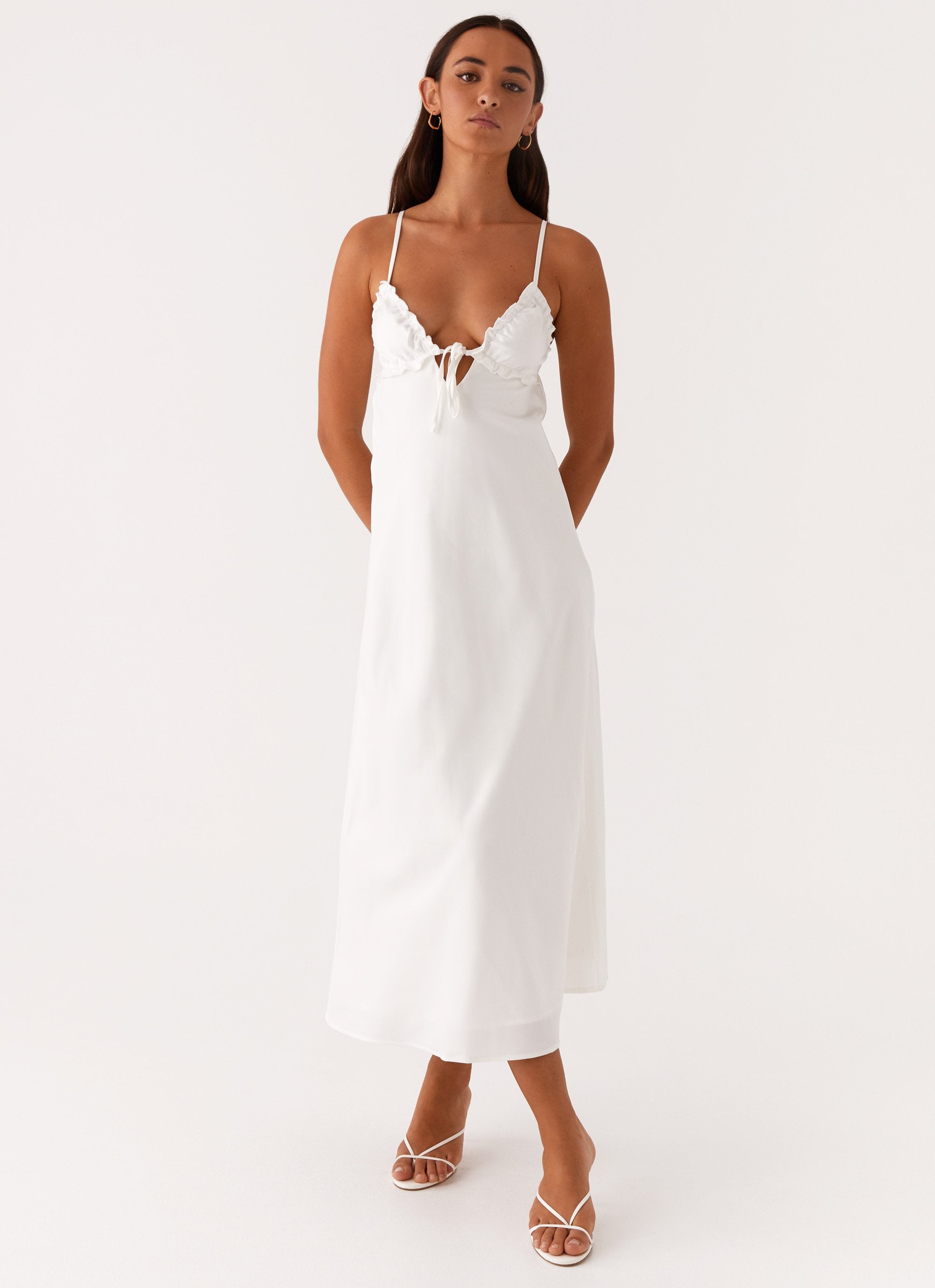 Take Note Midi Dress - White – Peppermayo UK