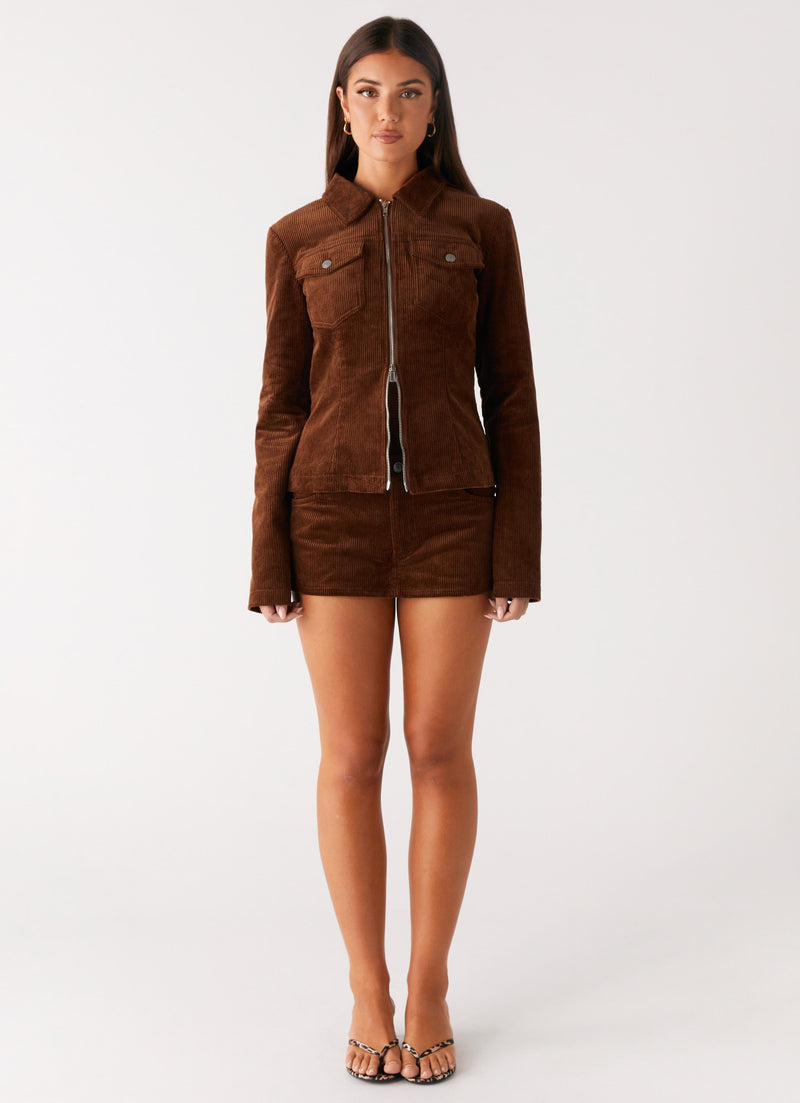 Taliyah Cord Jacket - Walnut