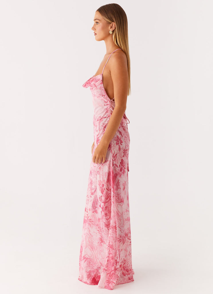 Tara Maxi Dress - Pink Print