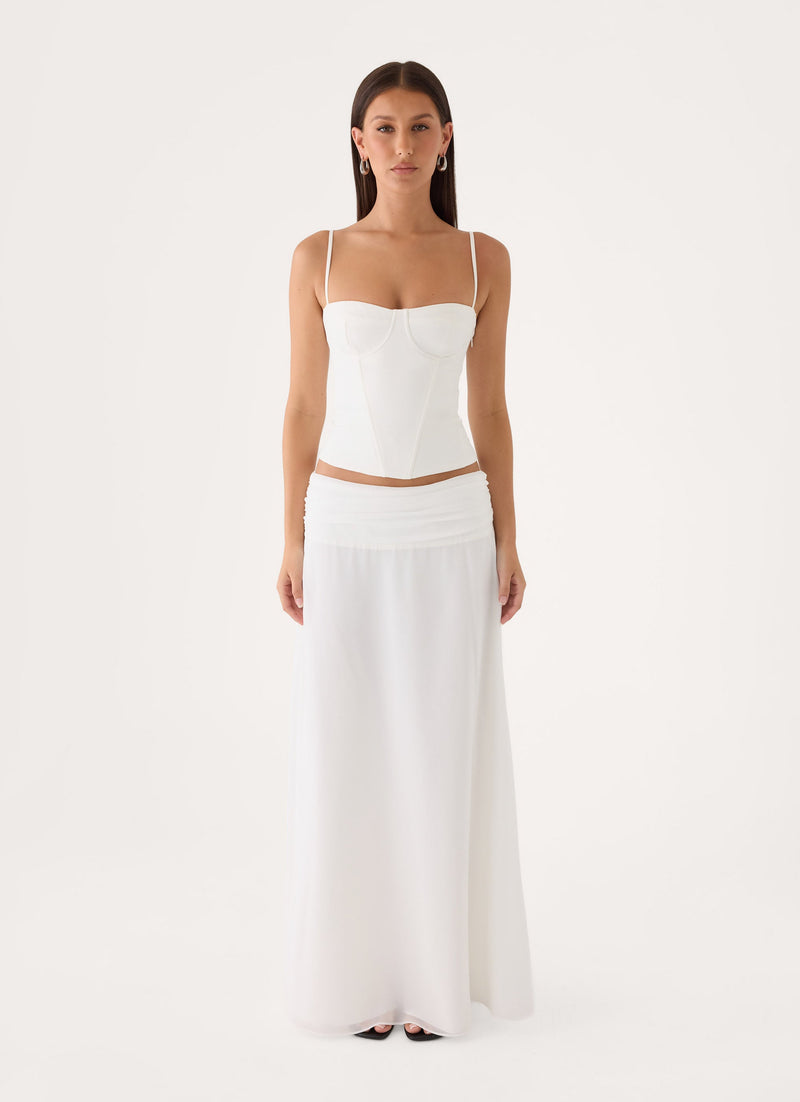 Tayana Corset Top - White