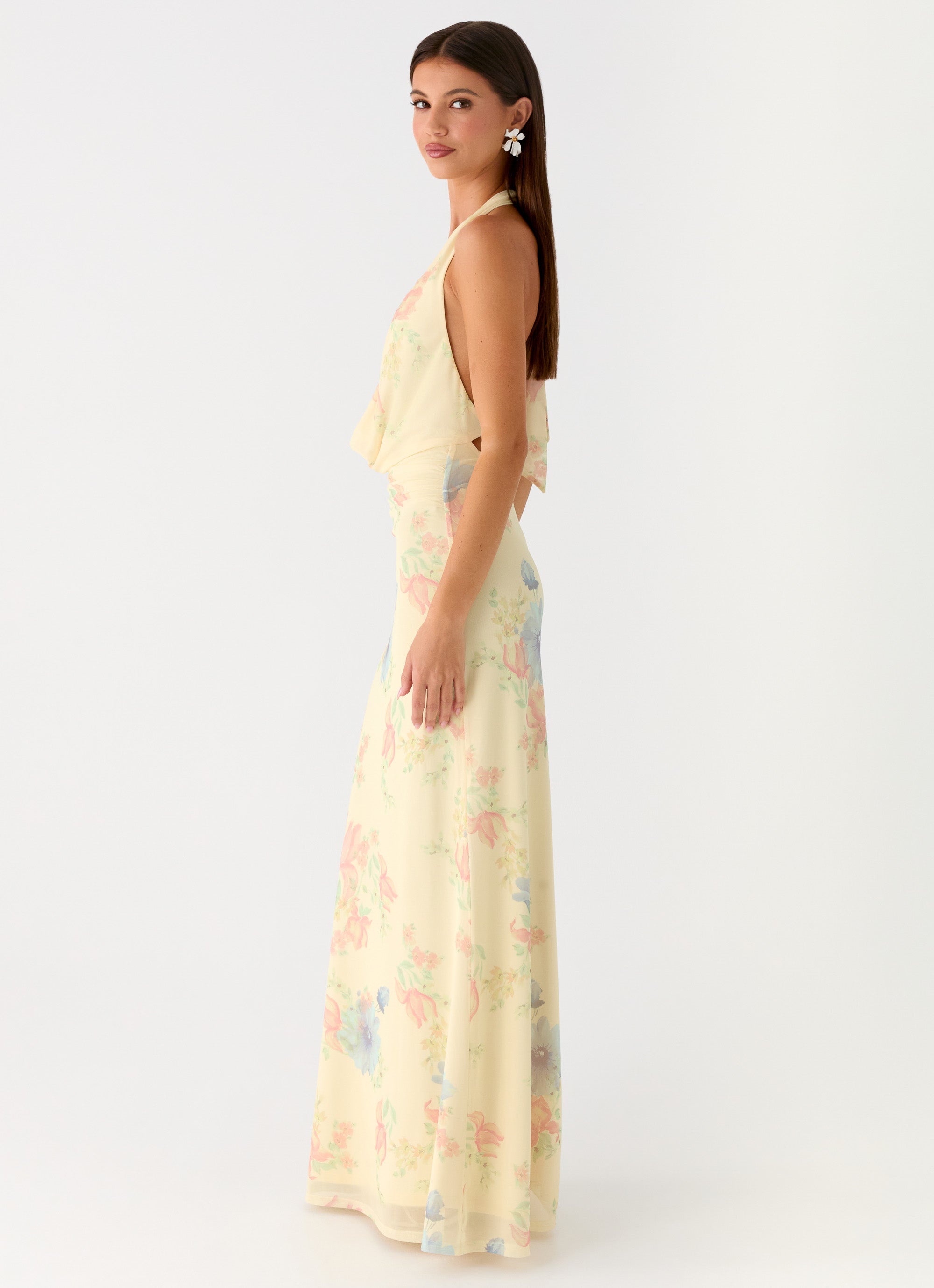 Dress Max Spring Tedder Halter Maxi Dress - Spring Meadow – Peppermayo UK