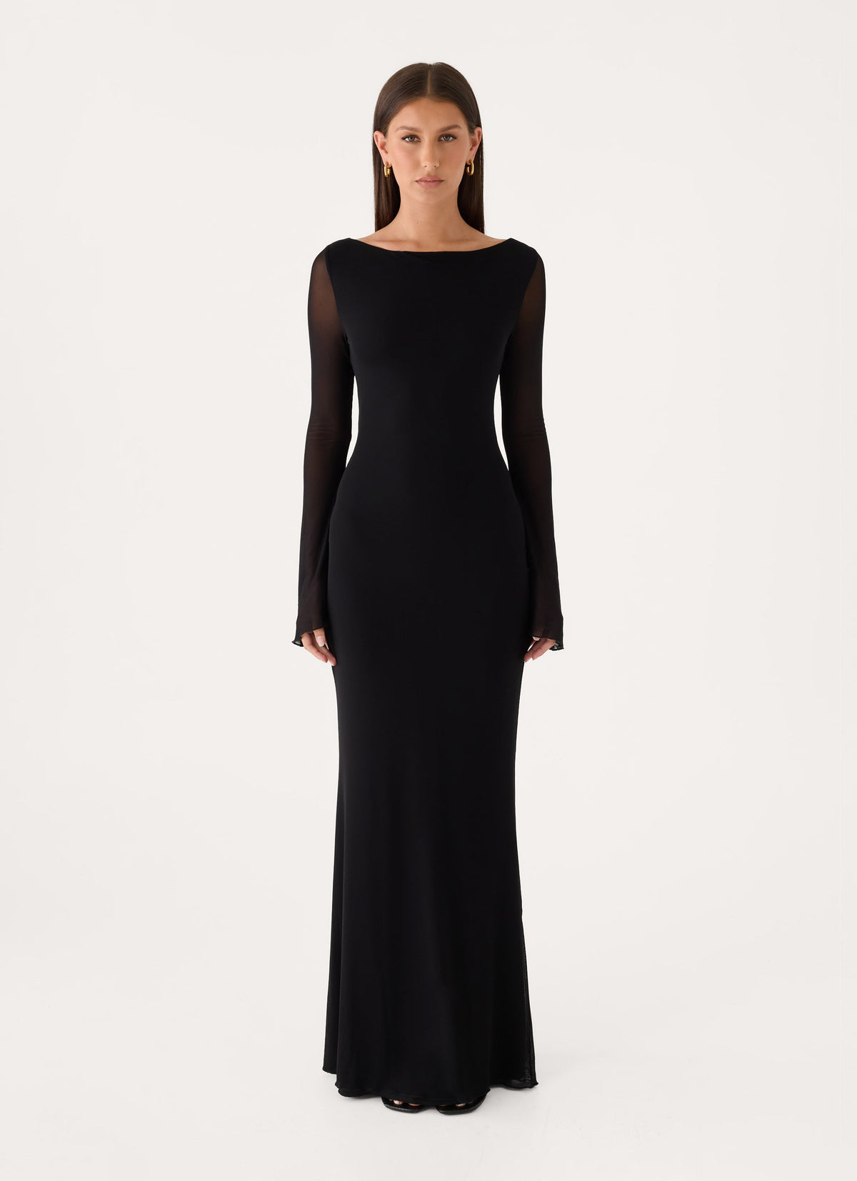 The After Party Backless Maxi Dress - Black