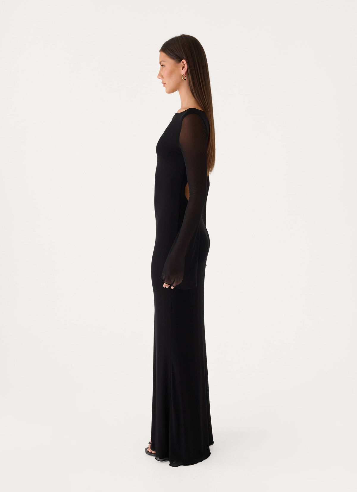 The After Party Backless Maxi Dress - Black
