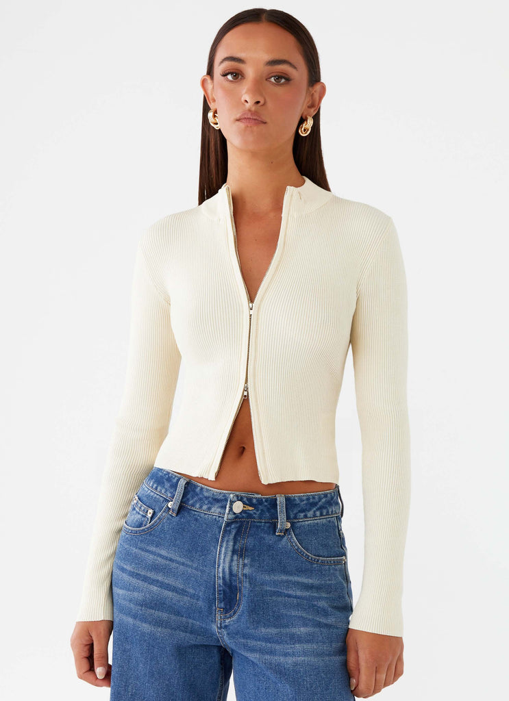 Tilly Long Sleeve Knit Top - Cream