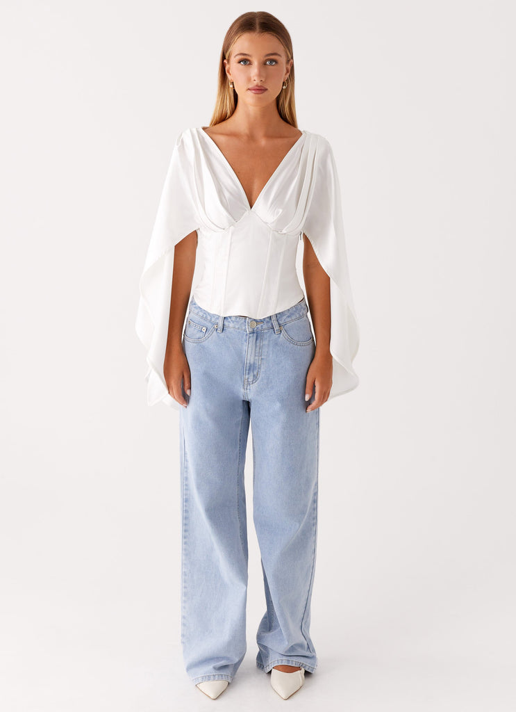 Jennifer Long Sleeve Corset - Ivory