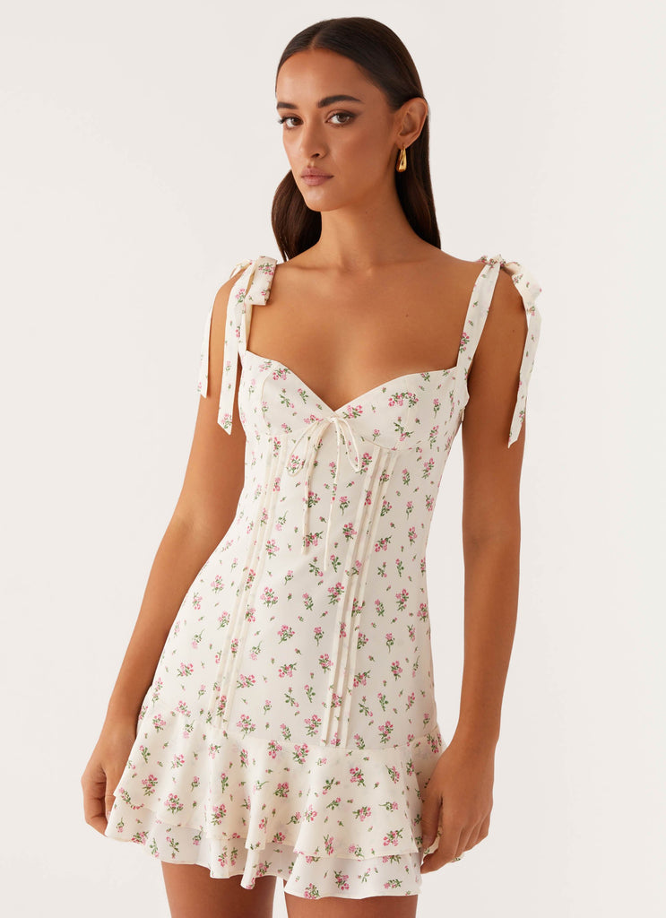 Tova Mini Dress - White Flower