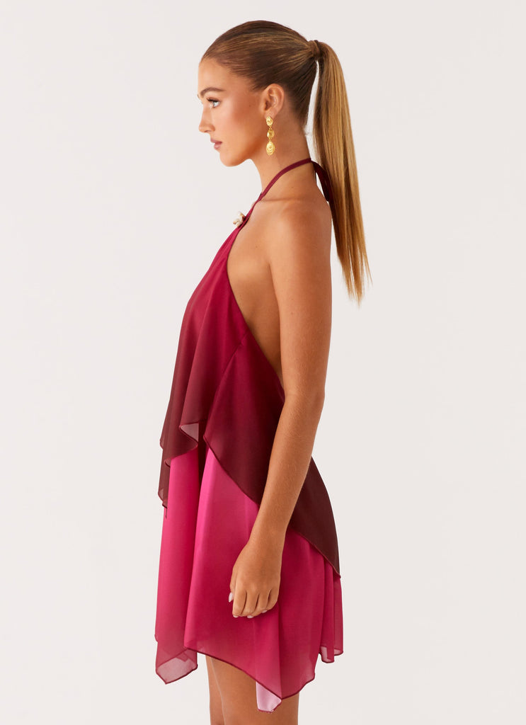 Twin Flame Mini Dress - Fuchsia Gradient