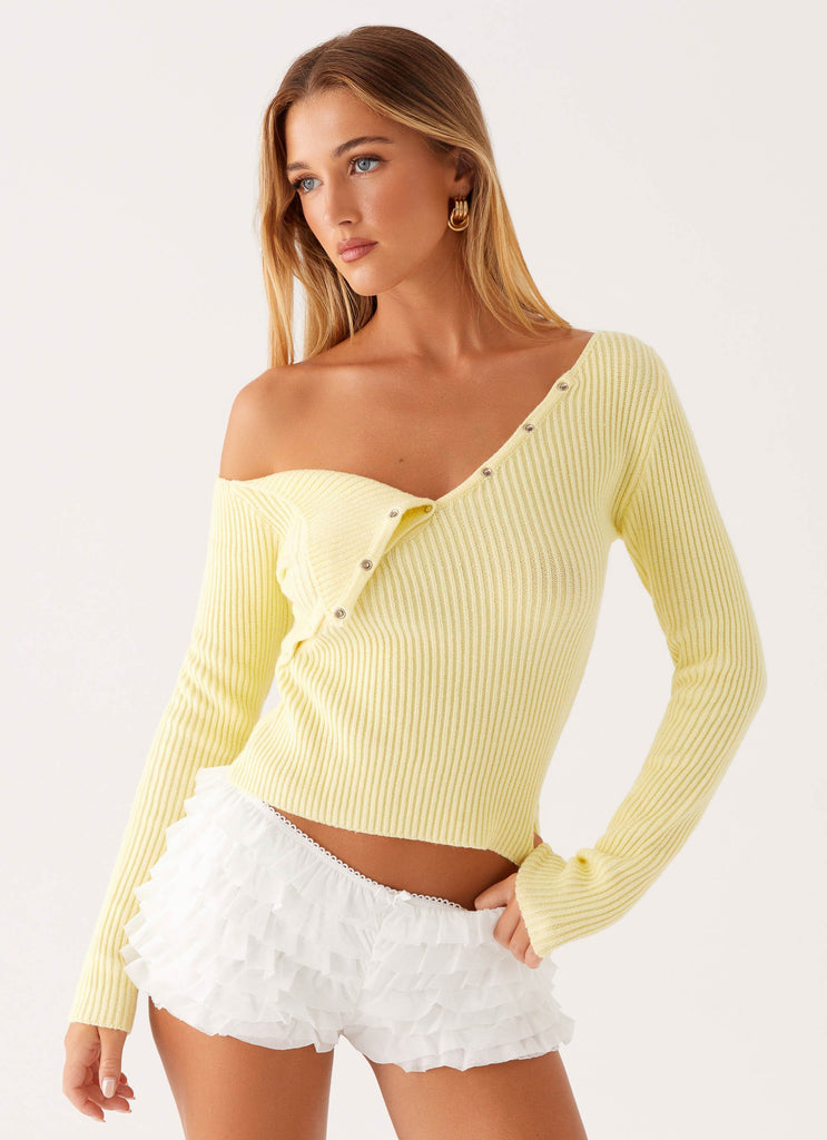 Waverly Knit Top - Pastel Yellow