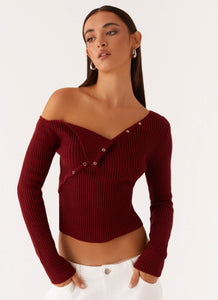 Waverly Knit Top - Maroon