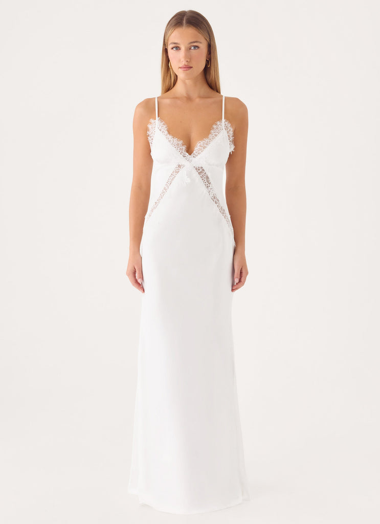 Winona Night slip dress - White