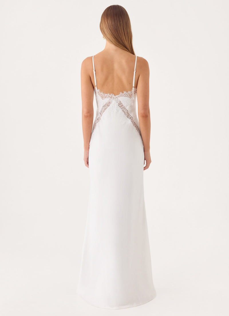 Winona Night Slip dress - White