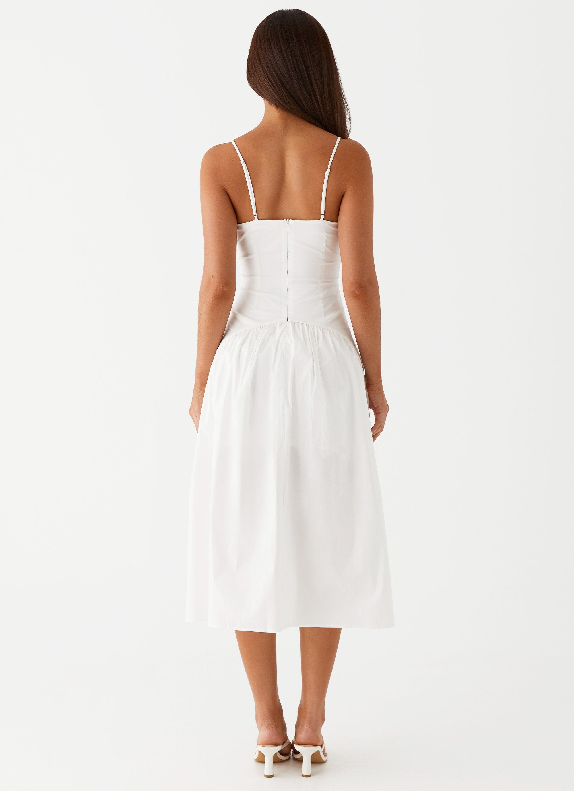 Yvette Corset Midi Dress White Peppermayo UK — free download