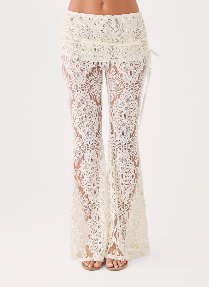 Zayabell Lace Pants - White