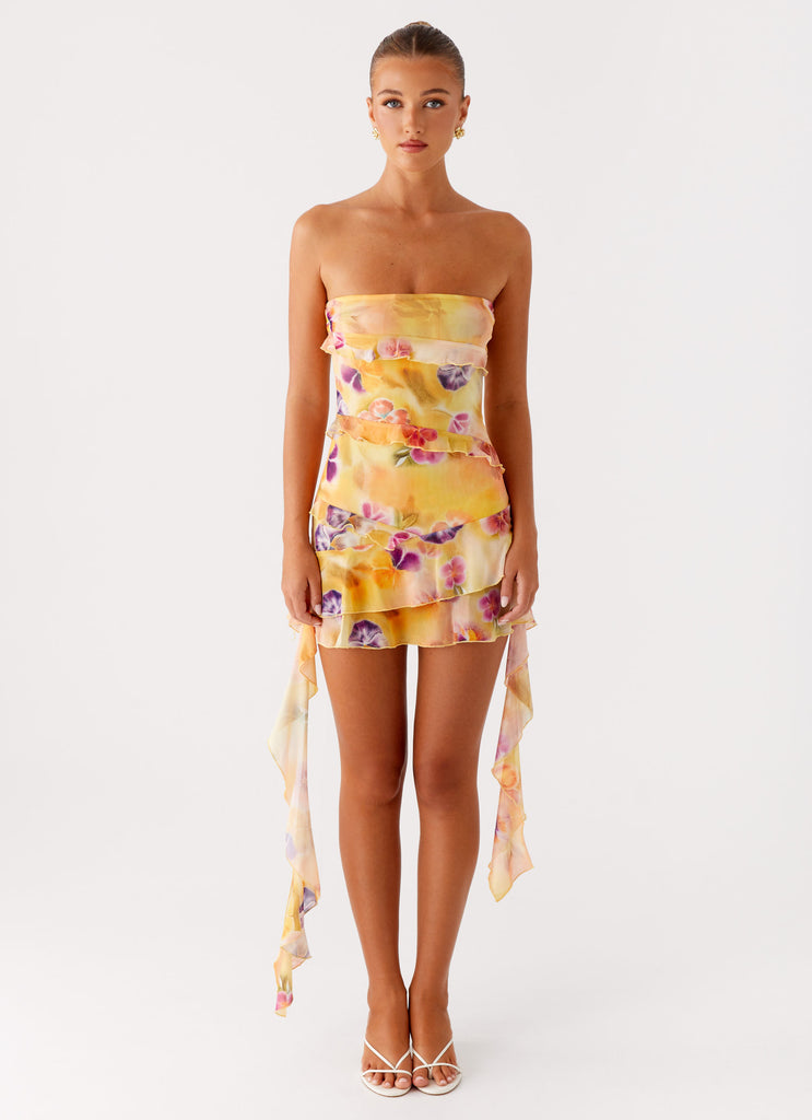 Macey Mini Dress Sunburst Floral 1 Peppermayo