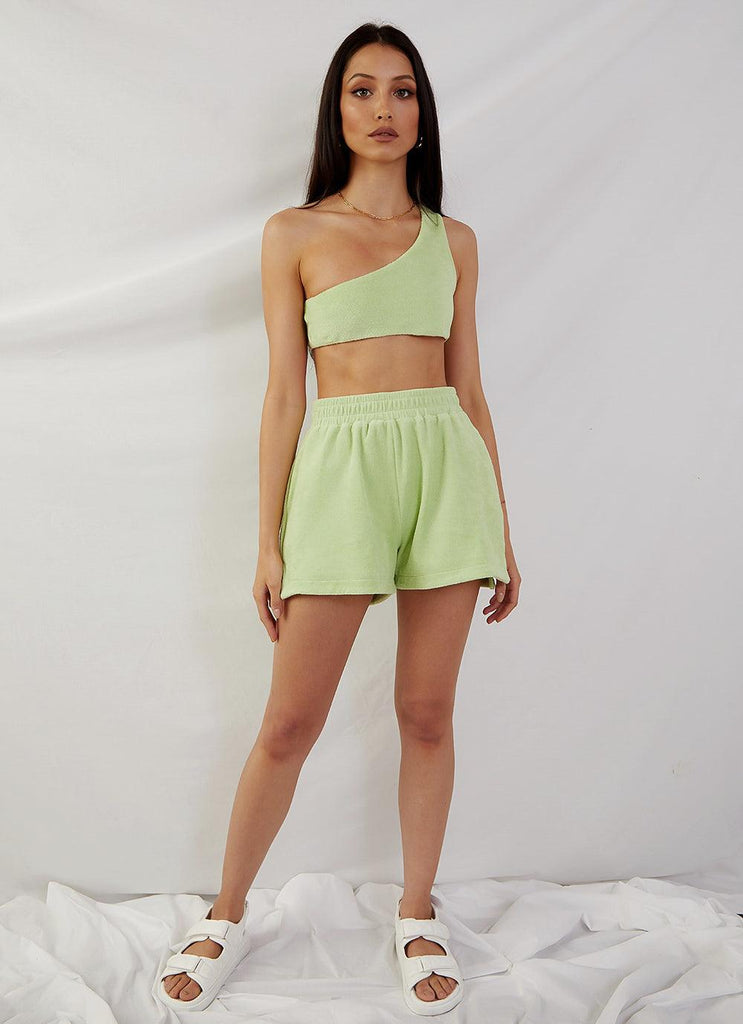 Solstice Terry Crop Top - Green - Peppermayo